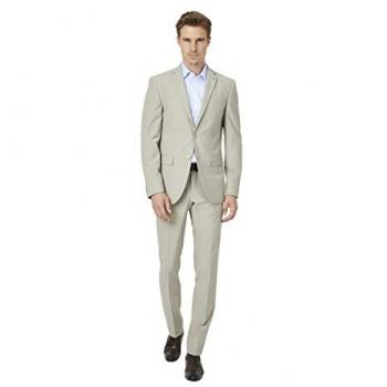 Hechter Paris Herren Sakko beige Stretchstoff – Modell 27