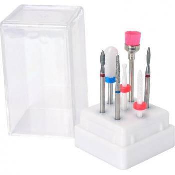 7-Piece Manicure Drill Bit Set with Ceramic and Diamond Bits