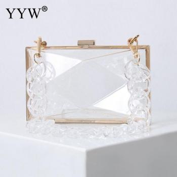 Bolso de vestir con diseño hexagonal en acrílico