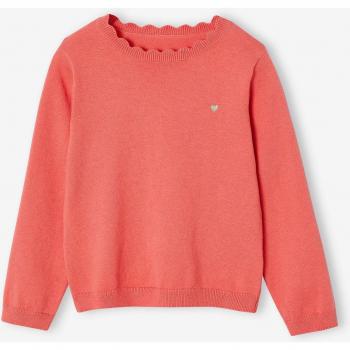 Pull à message corail pour fille VERTBAUDET