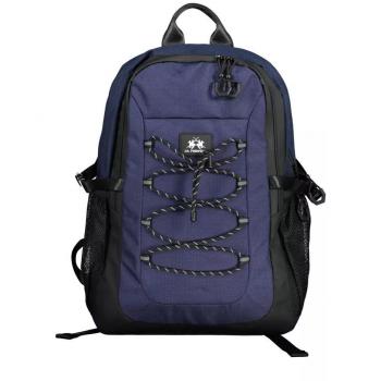 La Martina Unisex Blue Backpack with Contrast Details