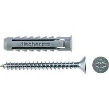 Kit de Chevilles Fischer 100 pcs avec Vis SX 6 S