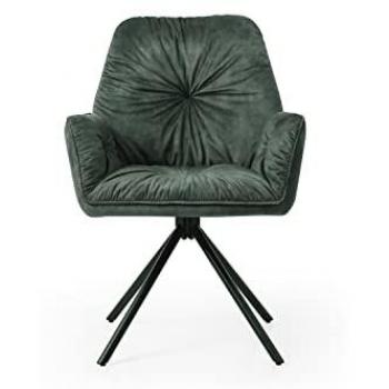 SalesFever Schalenstuhl, (Set), 1 St., Samtvelours, Esszimmerstuhl 360°Drehfunktion