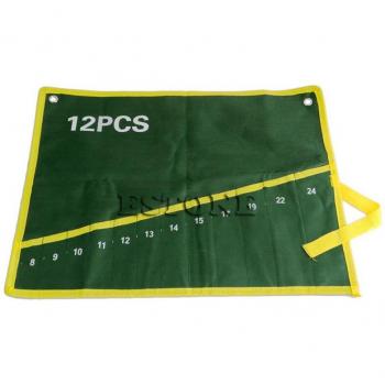 Hohe Roll-Up Tasche mit 25 Fächern für Schraubenschlüssel, Leinwand