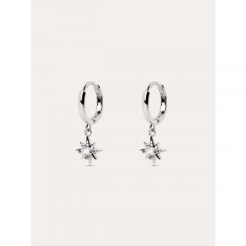 Pendientes de Aro en Plata con Baño de Rodio