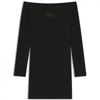 Hugo Noffal Blue Minikleid – Figurformend, schulterfrei