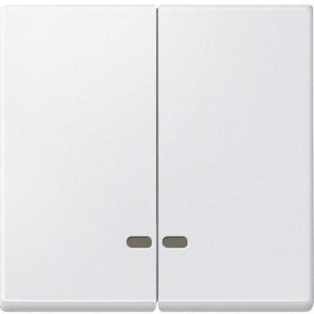 Interrupteur Bascule Double Merten MEG3420‑0419 – Blanc Polar – Window Control – System M