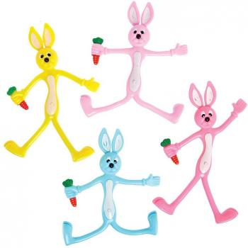 Easter Bunny Bendy Toys (Pack of 4)