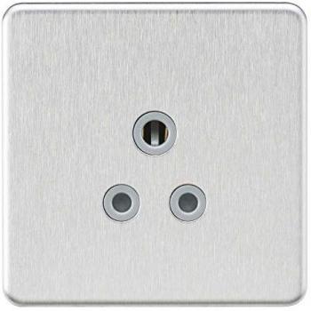 Knightsbridge Screwless 5A Unswitched Round Socket