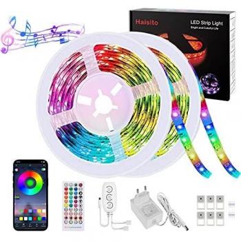 Striscia LED 10m 5050 RGB – Telecomando IR, Controllo App – Alta Luminosità