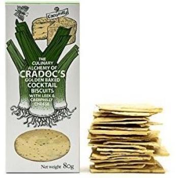 Cradoc Savory Biscuits with Leek & Caerphil Cheese, 80g