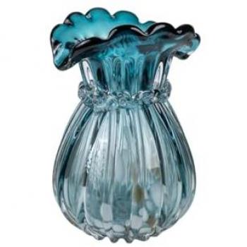 Florero Turquesa RomiMex 17×24 cm