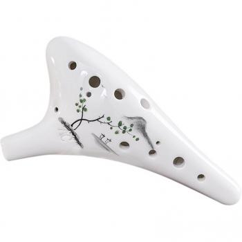 Ocarina de Cerámica Redonda 12 Piezas con Banda