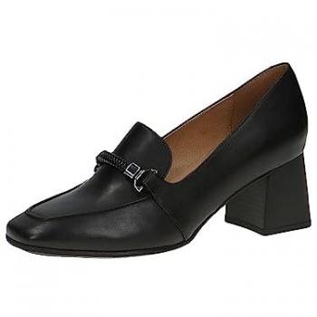 Slipper CAPRICE Cuir Noir P.40 – talon trapézoïde