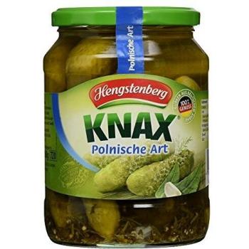 Polnische Gewürzgurken von Hengstenberg Knax mit Borretsch 670 g