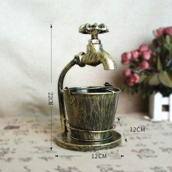 Iron Art Bird and Deer Head Faucet with Photography Props