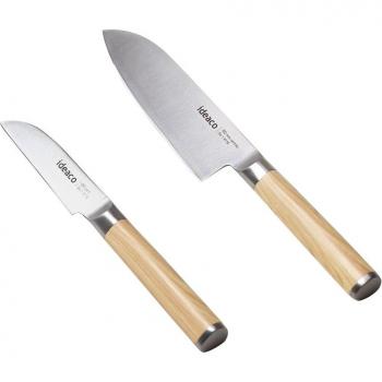 Santoku Petit Oak Kitchen Knife Pair