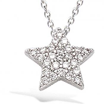 Éclat d’Étoile – Collier Argent Rhodié (N5381)