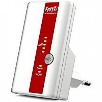 AVM Fritz!Repeater 310 Internazionale, Estensore di Raggio Wireless N 300 MBit/S, Wps, Compatibile con Modem Fibra e Adsl, Colore Bianco/Rosso