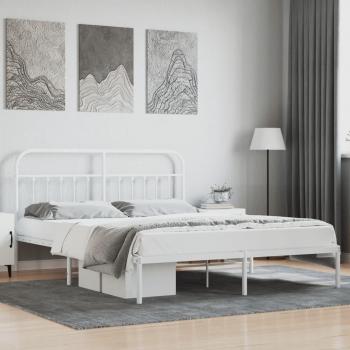 VidaXL White Metal Bed Frame 183x213cm