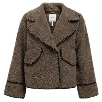Veste teddy marron-noir en imitation peau de mouton