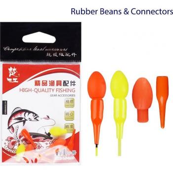 Conspicuous Fishing Float with Rubber Beans