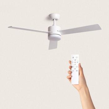 Fleves Ventilatore 132 cm per soffitto – motore DC, colore legno scuro, telecomando, luce LED e connessione Wi‑Fi