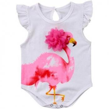 Baby Girls Flamingo Ruffle Outfit