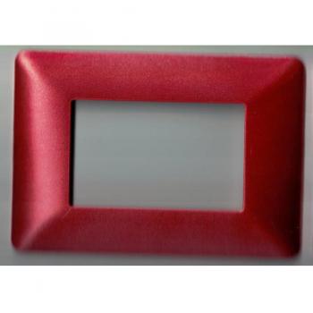 Plaque de Finition ABS Rouge Métallique 3-4-6 Modules