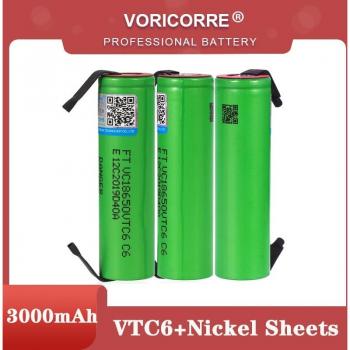 VariCore VTC6 3000 mAh Batería de Litio 18650
