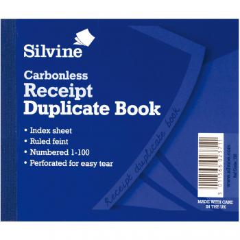 Silvine Carbonless Duplicate Receipt Book
