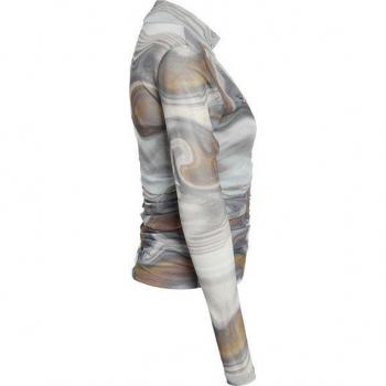 Noisy May Langarmshirt Damen – Modell NMJUDITH, 1‑Stück, Drapiert/gerafft