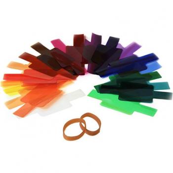 20pcs Lighting Gel Color Card for DSLR Camera Flash