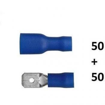 Conectores Eléctricos Aislados tipo Pala Azul