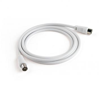Meliconi Cavo Coassiale per Antenna, 2 Metri, Colore Bianco