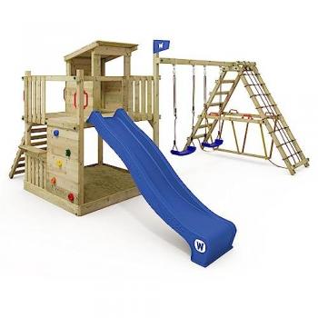 Torre di gioco con scivolo e casetta