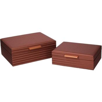 Cassa Ecopelle Noce 28×22 cm – 1‑2 pezzi