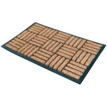 Brixo Bienvenue 40x80 cm – Tapis d’entrée à base de coco et caoutchouc