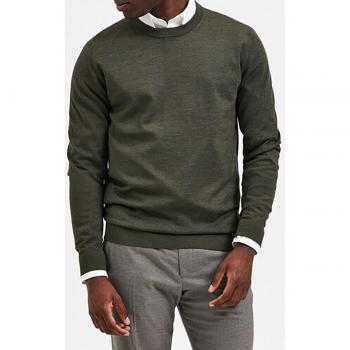 Suéter Selected Homme Town en merino Coolmax® verde