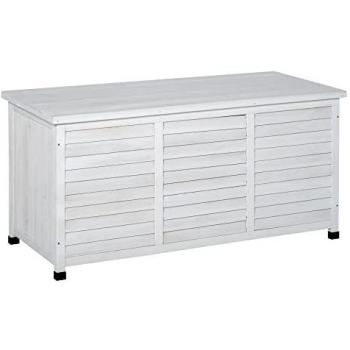 Coffre de stockage extérieur 283 L – deux serrures en chaîne – blanc