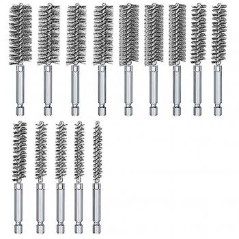 Brosse de nettoyage d'alésage 14 pièces He Silver