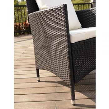 Tavolo e sedie da giardino in resina nera