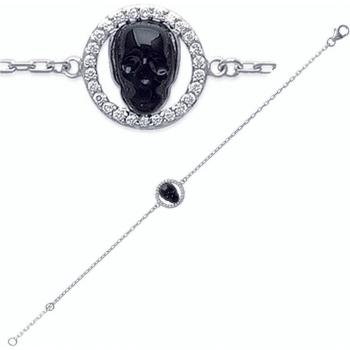 Skull Design Silver Bracelet