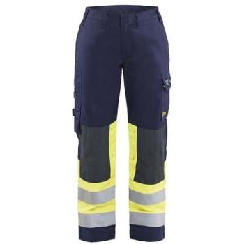 Blaklader Pantalon MultiNormes Femme Marine/Jaune XL