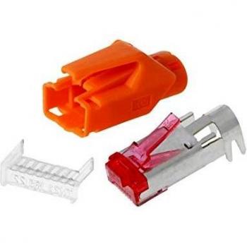 Hirose TM21 Cat 6 Netzsteckerset – Orange, Packung mit 10 Stück