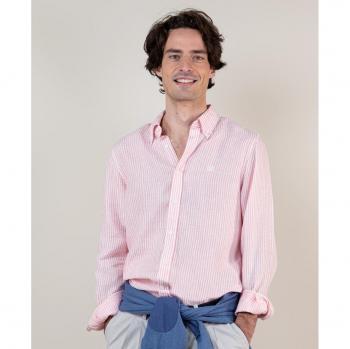 Camisa de lino rosa El Ganso
