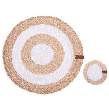 Sets de Table Faits Main en Jute 12 Pièces