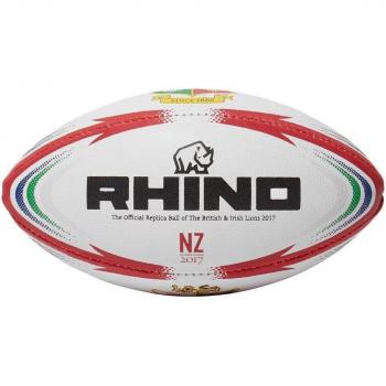 Rhino Lions White Rugby Ball – Mid‑Size Edition