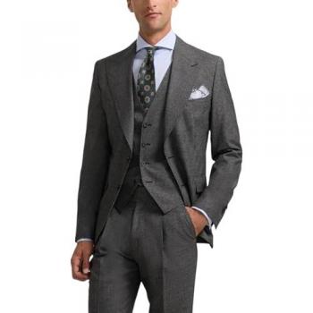 Camisa Americana Pata de Gallo Gris Silbon