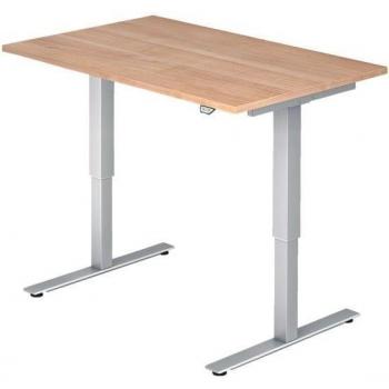 Kaiserkraft UPLINER-Schreibtisch, elektr. h-verstellbar, 1200x800 mm, Nussbaum